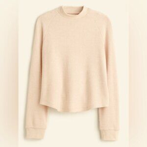 Madewell Waffle-Knit Long-Sleeve Crewneck Top - NWT